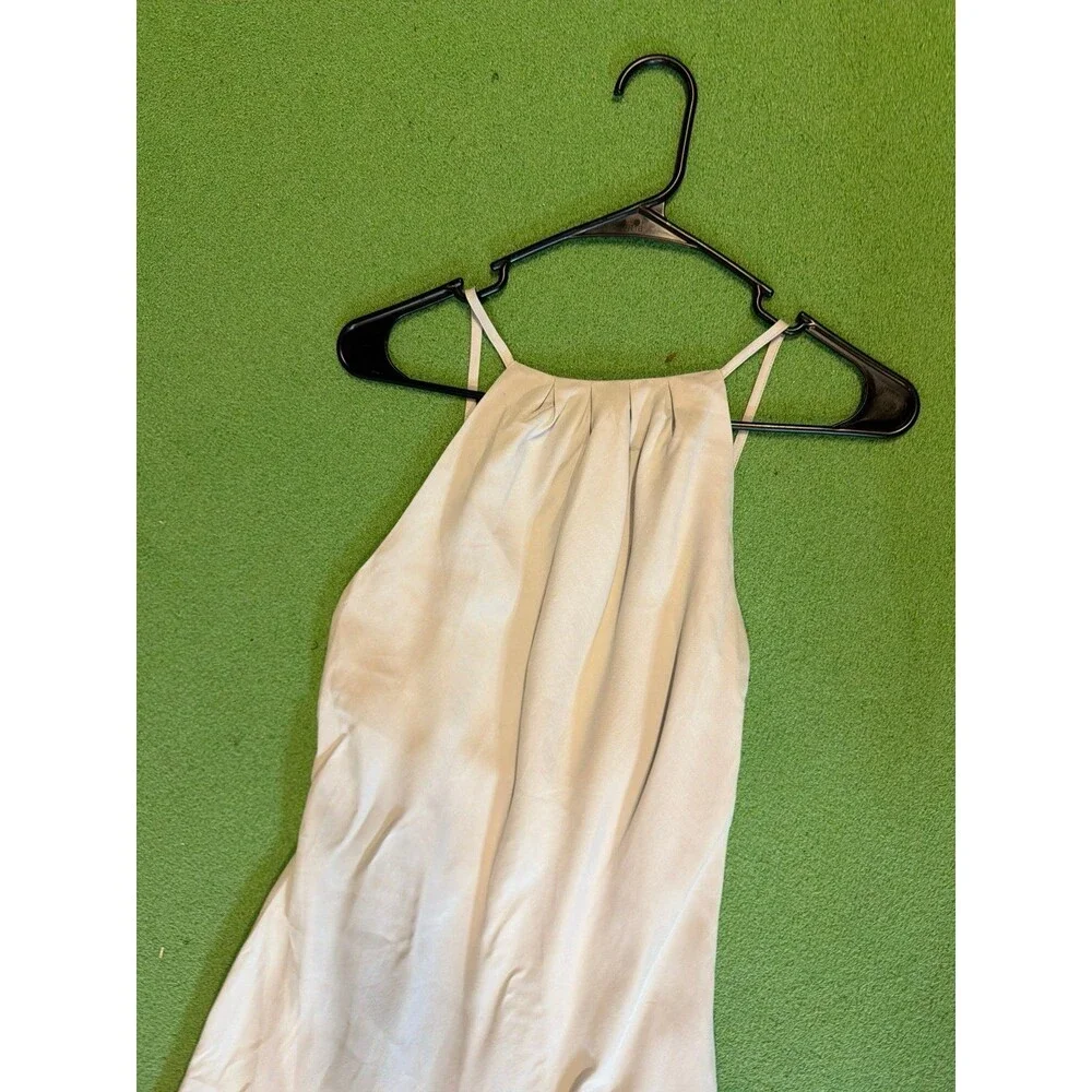 Abercrombie & Fitch high neck classy Maxi Dress nwt light gray